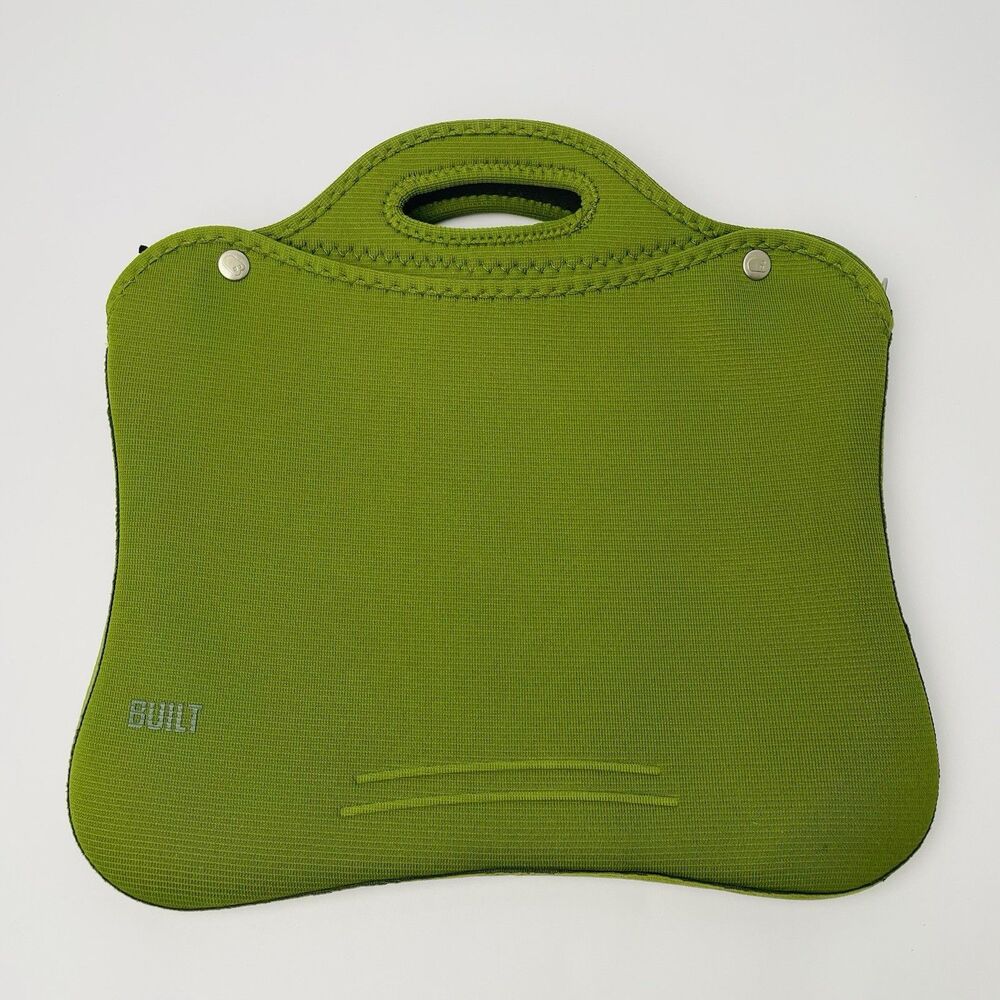 BUILT NY 12-13" Laptop Sleeve Neoprene Case Apple Green Grab Handle Brief